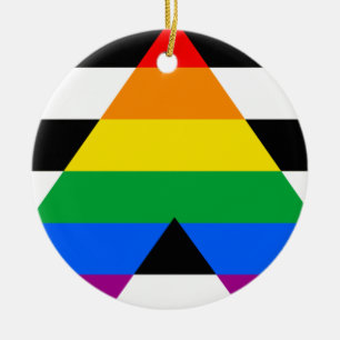 Décoration En Céramique Drapeau de l'allié LGBTQ+