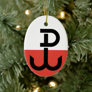 Décoration En Céramique Drapeau de l'Armia Krajowa