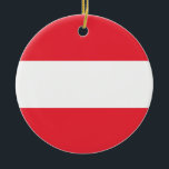Décoration En Céramique Drapeau de l'Autriche<br><div class="desc">Drapeau de l'Autriche</div>