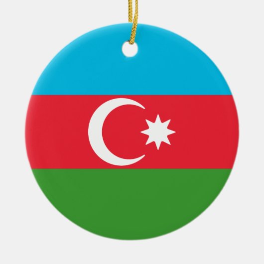 Décoration En Céramique Drapeau de l'Azerbaïdjan (Devant)