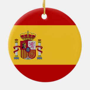Décoration En Céramique Drapeau de l'Espagne