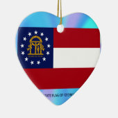 Décoration En Céramique Drapeau de l'État de Géorgie (Droite)