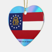 Décoration En Céramique Drapeau de l'État de Géorgie (Gauche)