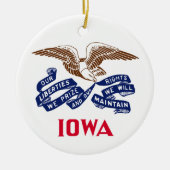 Décoration En Céramique Drapeau de l'État de l'Iowa (Devant)