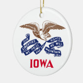 Décoration En Céramique Drapeau de l'État de l'Iowa (Gauche)