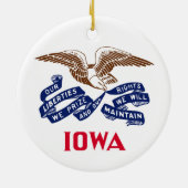 Décoration En Céramique Drapeau de l'État de l'Iowa (Dos)