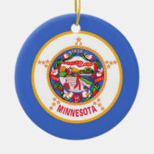 Décoration En Céramique Drapeau de l'État du Minnesota (Devant)