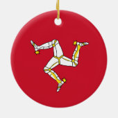 Décoration En Céramique Drapeau de l'île de Man (Dos)