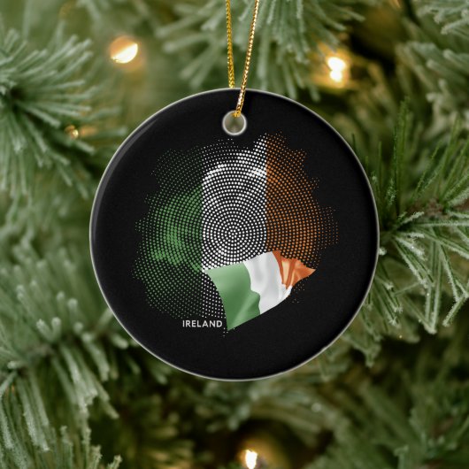 Décoration En Céramique Drapeau de l'Irlande (Arbre)