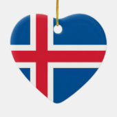 Décoration En Céramique Drapeau de l'Islande (Dos)