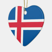 Décoration En Céramique Drapeau de l'Islande (Gauche)
