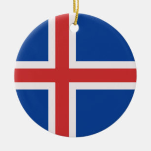 Décoration En Céramique Drapeau de l'Islande