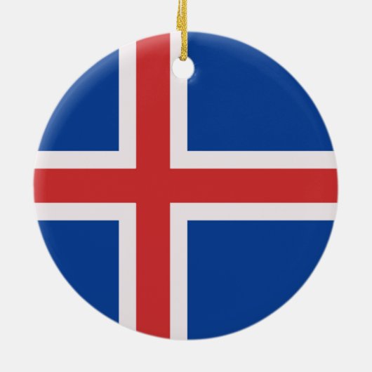 Décoration En Céramique Drapeau de l'Islande (Dos)