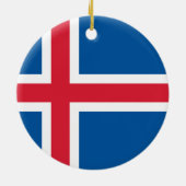 Décoration En Céramique Drapeau de l'Islande (Dos)