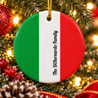 Décoration En Céramique Drapeau de l'Italie Drapeau italien personnalisé