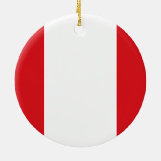 Décoration En Céramique Drapeau de l'ornement du Pérou (Dos)