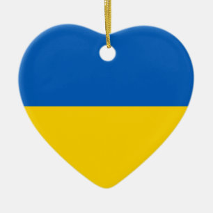 Décoration En Céramique Drapeau de l'Ukraine - drapeau ukrainien -