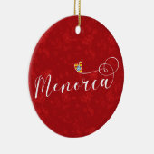 Décoration En Céramique Drapeau de Minorque Coeur, Baléares (Droite)