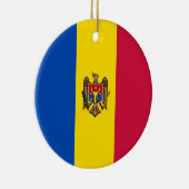 Décoration En Céramique Drapeau de Moldavie (Droite)