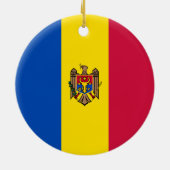 Décoration En Céramique Drapeau de Moldavie (Dos)