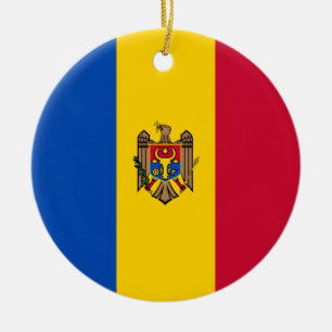 Décoration En Céramique Drapeau de Moldova