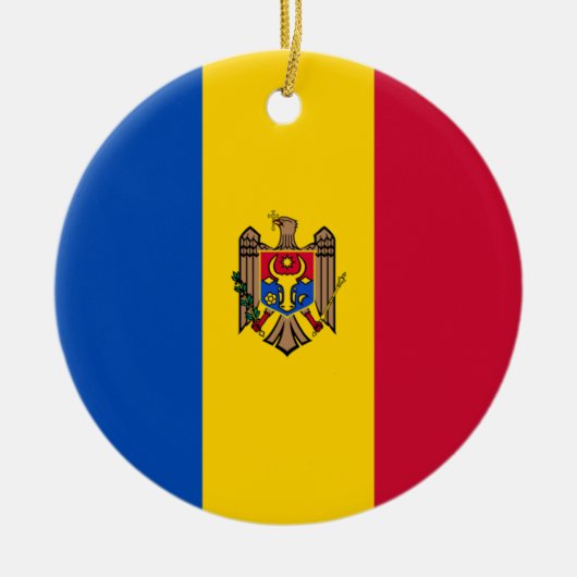 Décoration En Céramique Drapeau de Moldova (Devant)