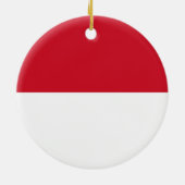 Décoration En Céramique Drapeau de Monaco (Dos)