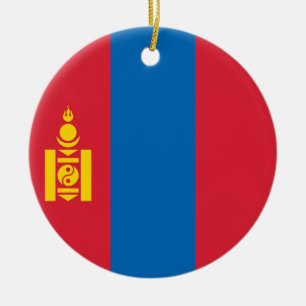Décoration En Céramique Drapeau de Mongolie