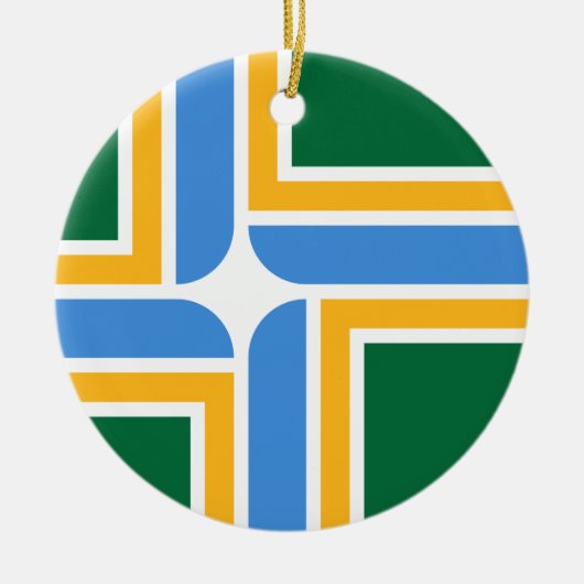 Décoration En Céramique Drapeau de Portland (Oregon) (Devant)