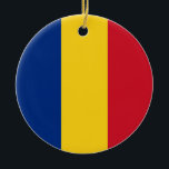 Décoration En Céramique Drapeau de Roumanie<br><div class="desc">Drapeau de Roumanie</div>