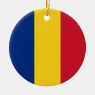 Décoration En Céramique Drapeau de Roumanie