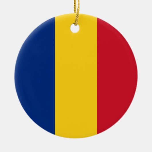 Décoration En Céramique Drapeau de Roumanie (Devant)