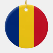 Décoration En Céramique Drapeau de Roumanie (Dos)