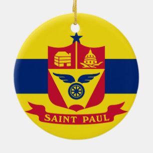Décoration En Céramique Drapeau de Saint Paul (Minnesota)