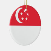 Décoration En Céramique Drapeau de Singapour (Droite)