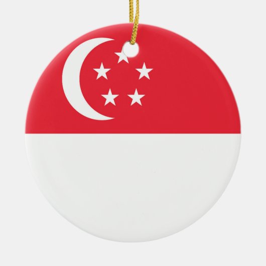 Décoration En Céramique Drapeau de Singapour (Devant)