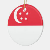 Décoration En Céramique Drapeau de Singapour (Gauche)