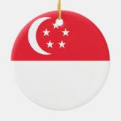 Décoration En Céramique Drapeau de Singapour (Dos)