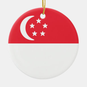 Décoration En Céramique Drapeau de Singapour