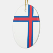 Décoration En Céramique Drapeau des îles Féroé (DANEMARK) (Gauche)
