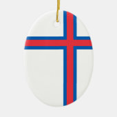 Décoration En Céramique Drapeau des îles Féroé (DANEMARK) (Devant)