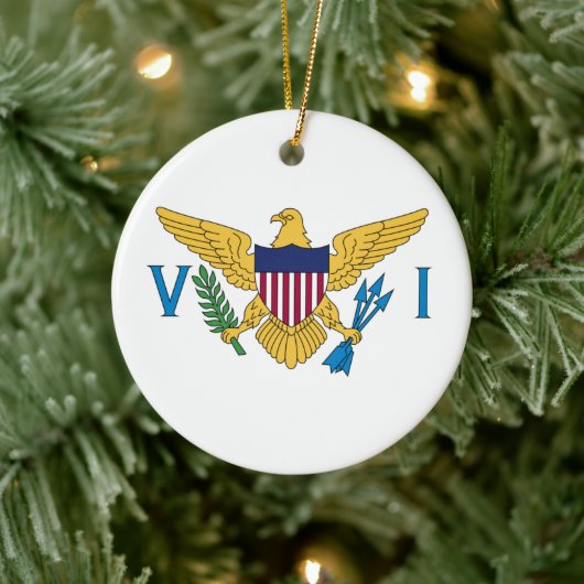 Décoration En Céramique Drapeau des îles Vierges américaines (Arbre)