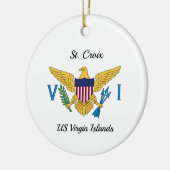 Décoration En Céramique Drapeau des îles Vierges américaines Sainte-Croix  (Gauche)