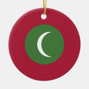 Décoration En Céramique Drapeau des Maldives