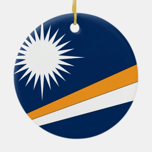 Décoration En Céramique Drapeau des Marshall Islands (Dos)