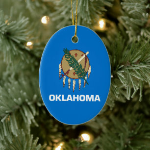 Décoration En Céramique Drapeau d'État de l'Oklahoma