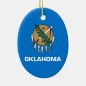 Décoration En Céramique Drapeau d'État de l'Oklahoma (Dos)