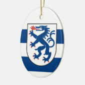 Décoration En Céramique Drapeau d'Ingolstadt, Bavière - ALLEMAGNE (Gauche)