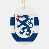 Décoration En Céramique Drapeau d'Ingolstadt, Bavière - ALLEMAGNE (Dos)