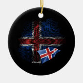 Décoration En Céramique Drapeau d'Islande (Devant)
